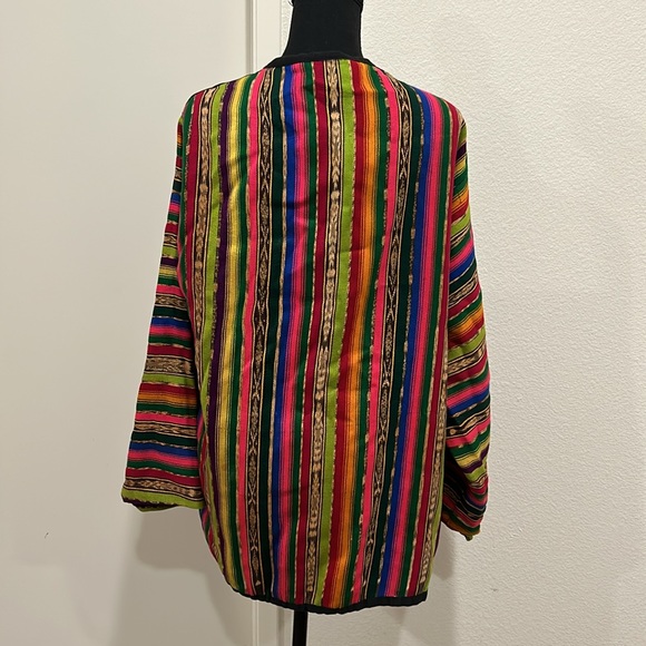 Vintage Guatemala floral embroidered blouse jacket - Picture 4 of 7